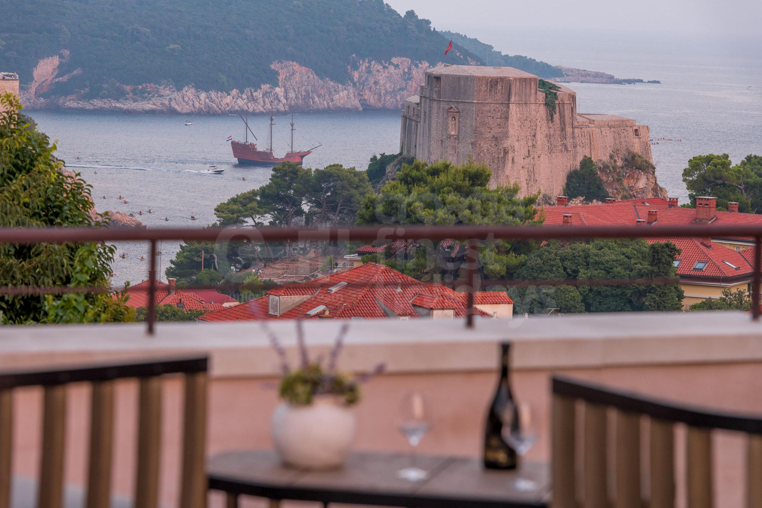 Sea view terrace of luxury Villa Bloom in Dubrovnik Old Town