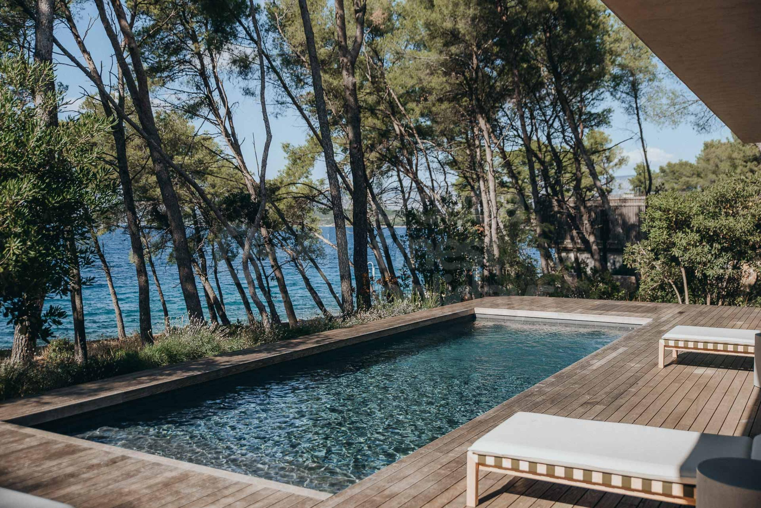 Croatian luxury Villa Pinus by the sea with heated swimming pool on island Hvar