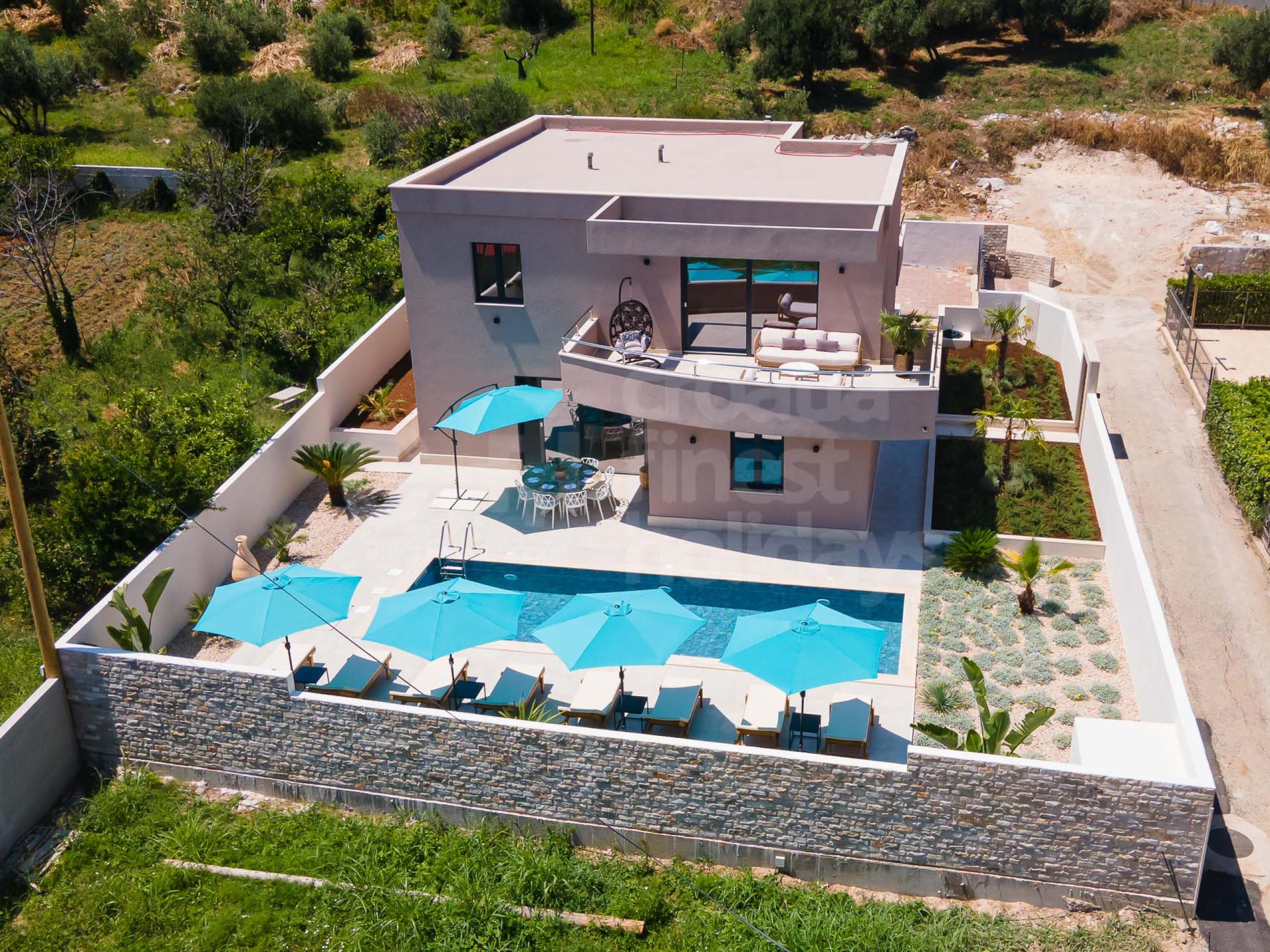 Modern private villa Dubrovnik Lagoon by the sea with private pool