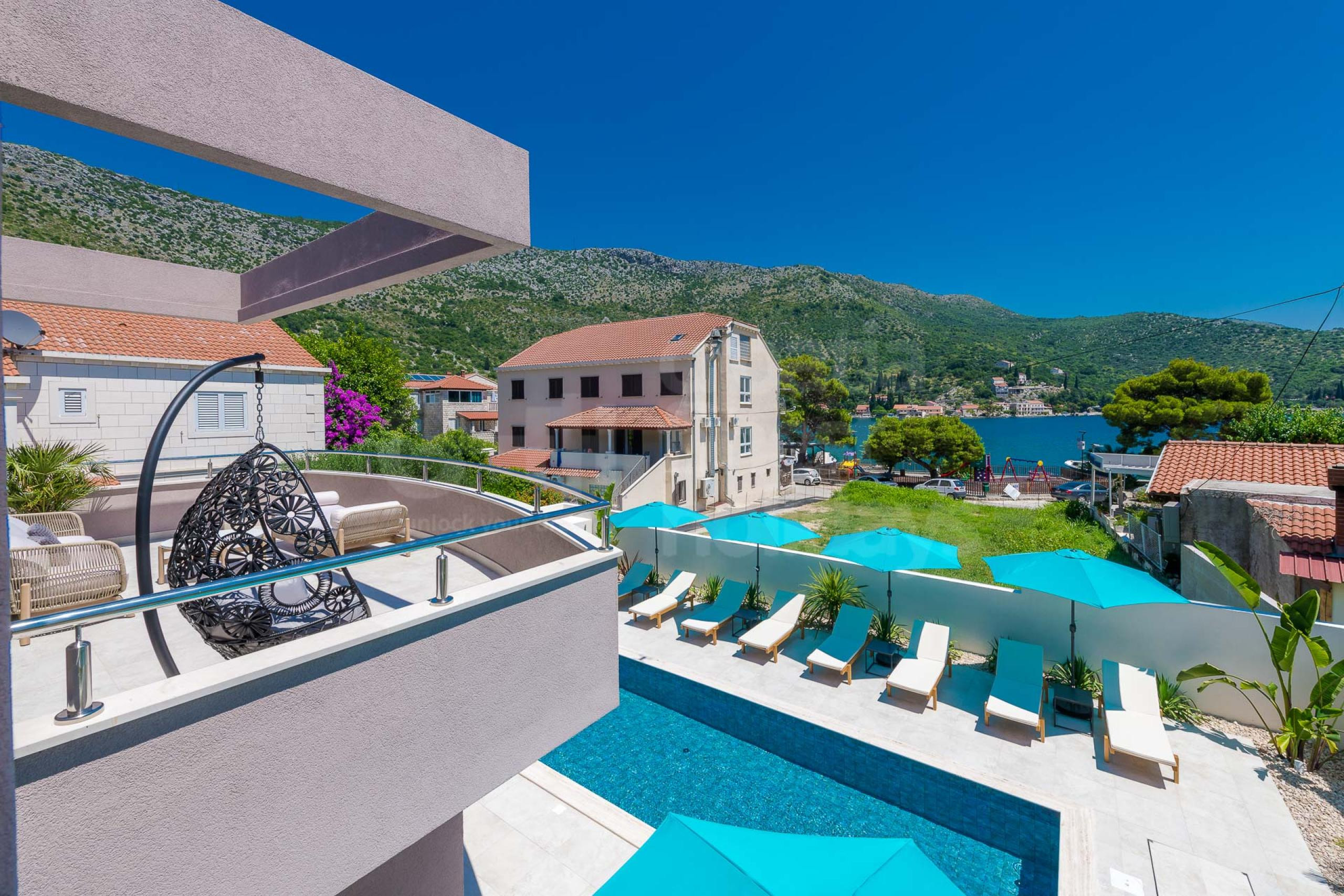 Modern private luxury villa Dubrovnik Lagoon by the sea with the view