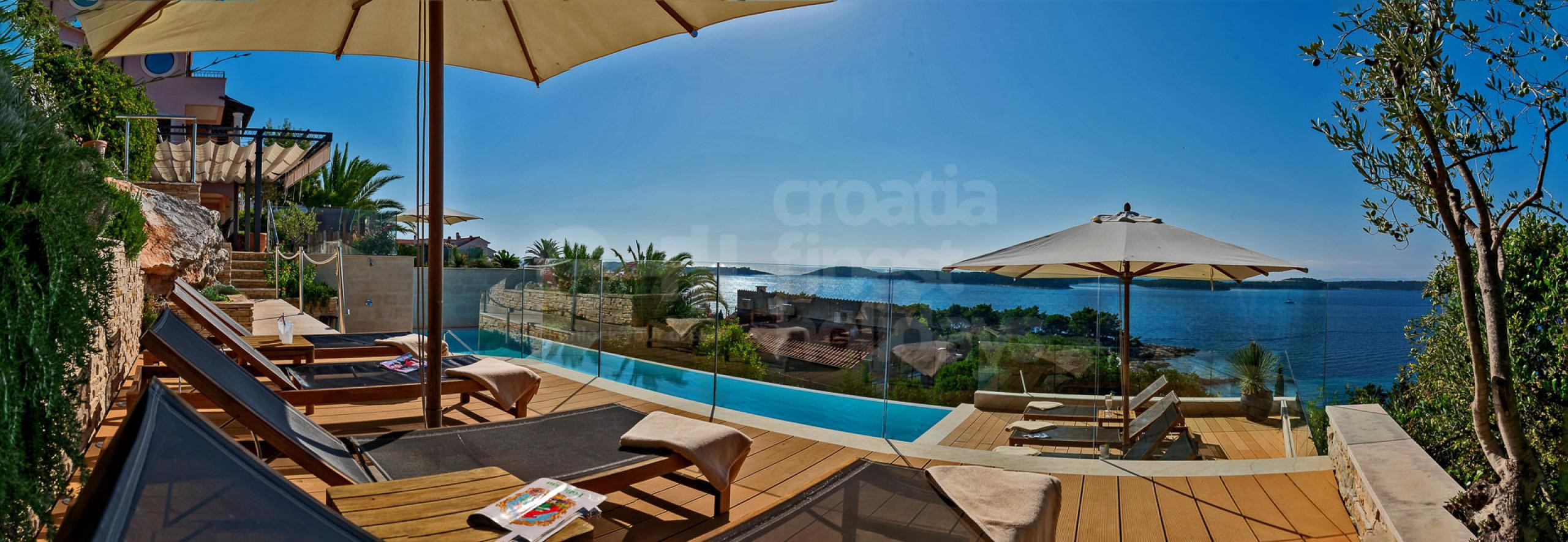 The Mediterranean-style luxury vacation rental Villa Sunset Hvar