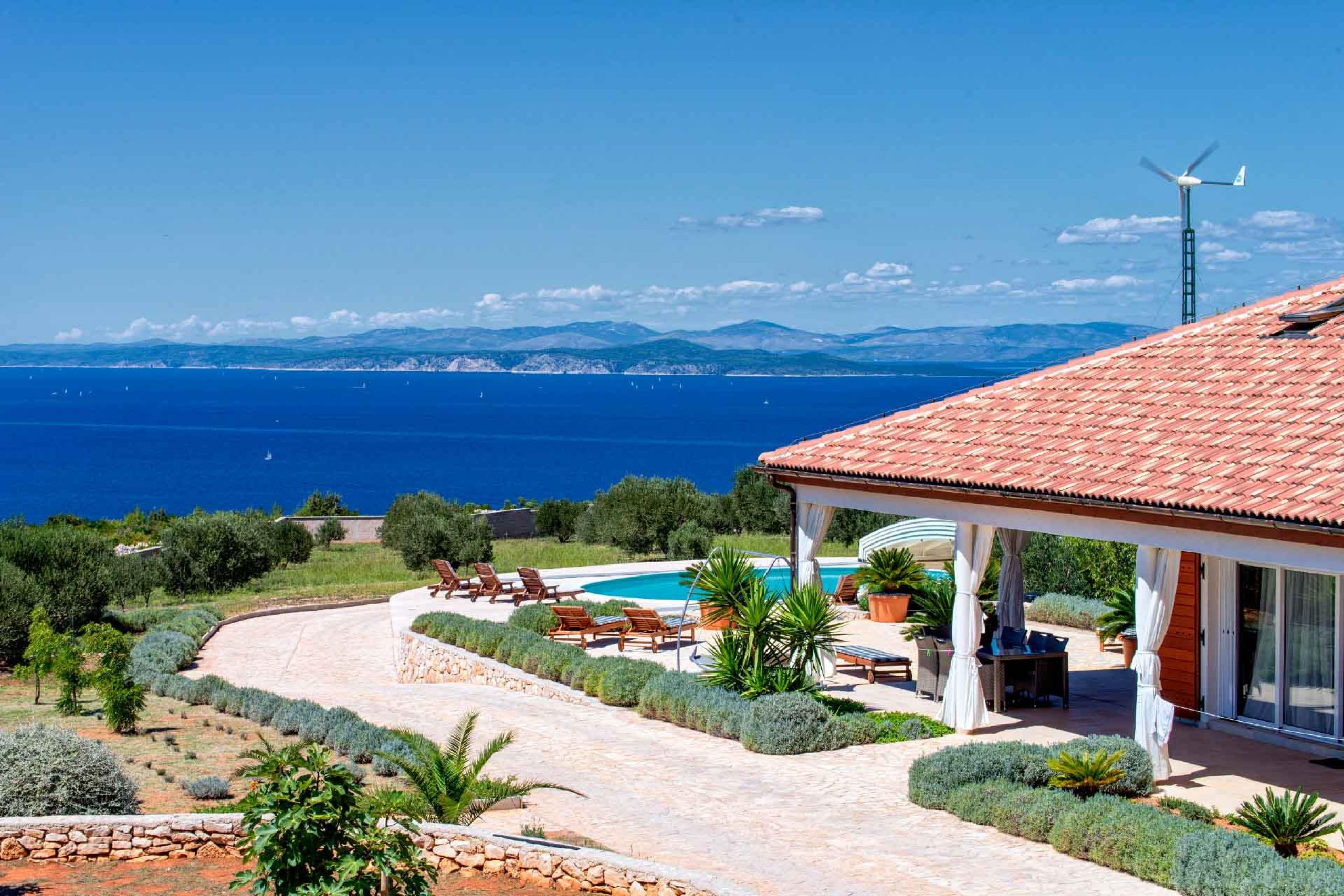 Villa Mediterranea is panoramic sea view luxury pool villa on island Hvar