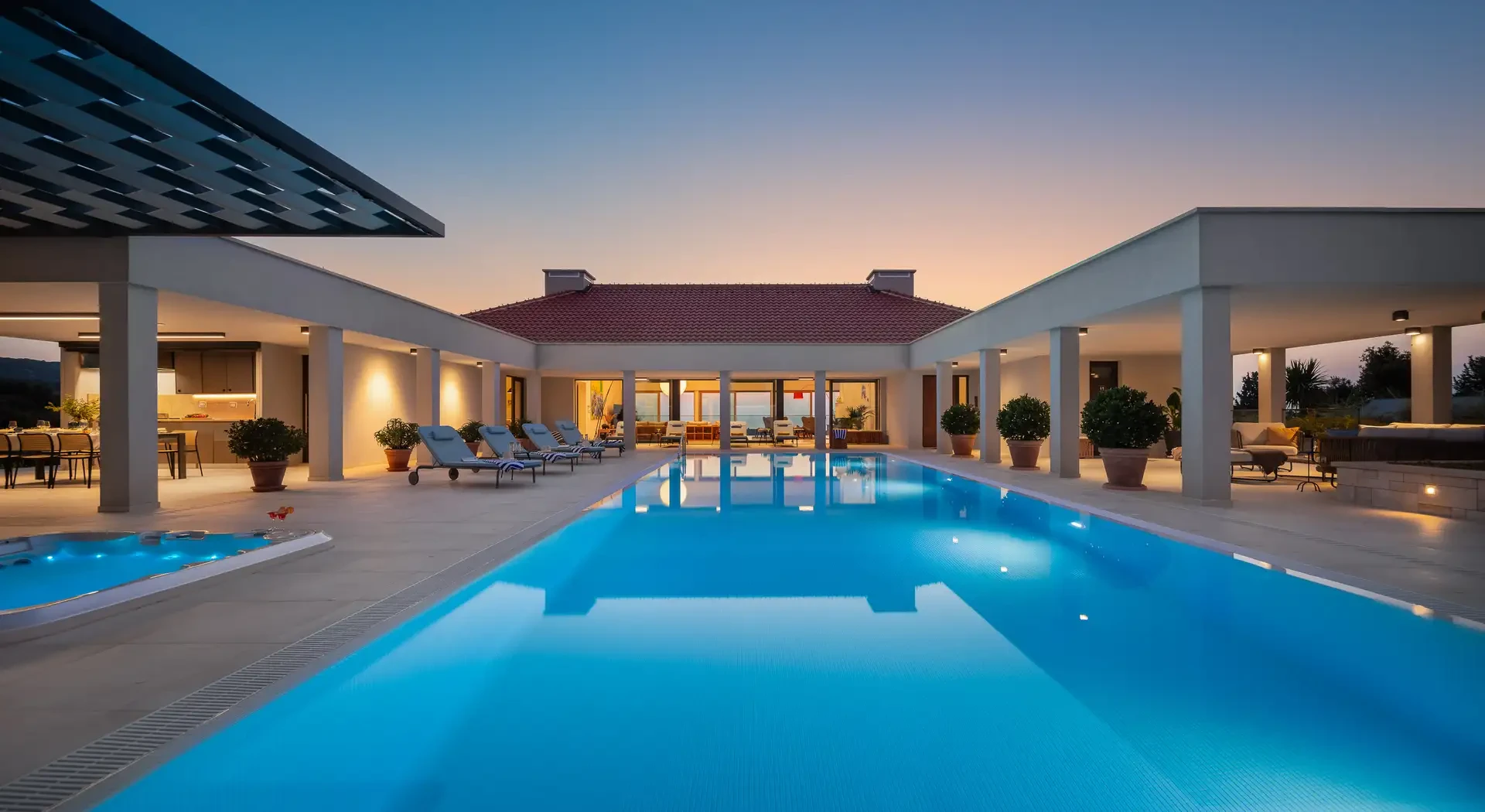 Luxury island Villa Hilltop Escape with heated pool and sea view