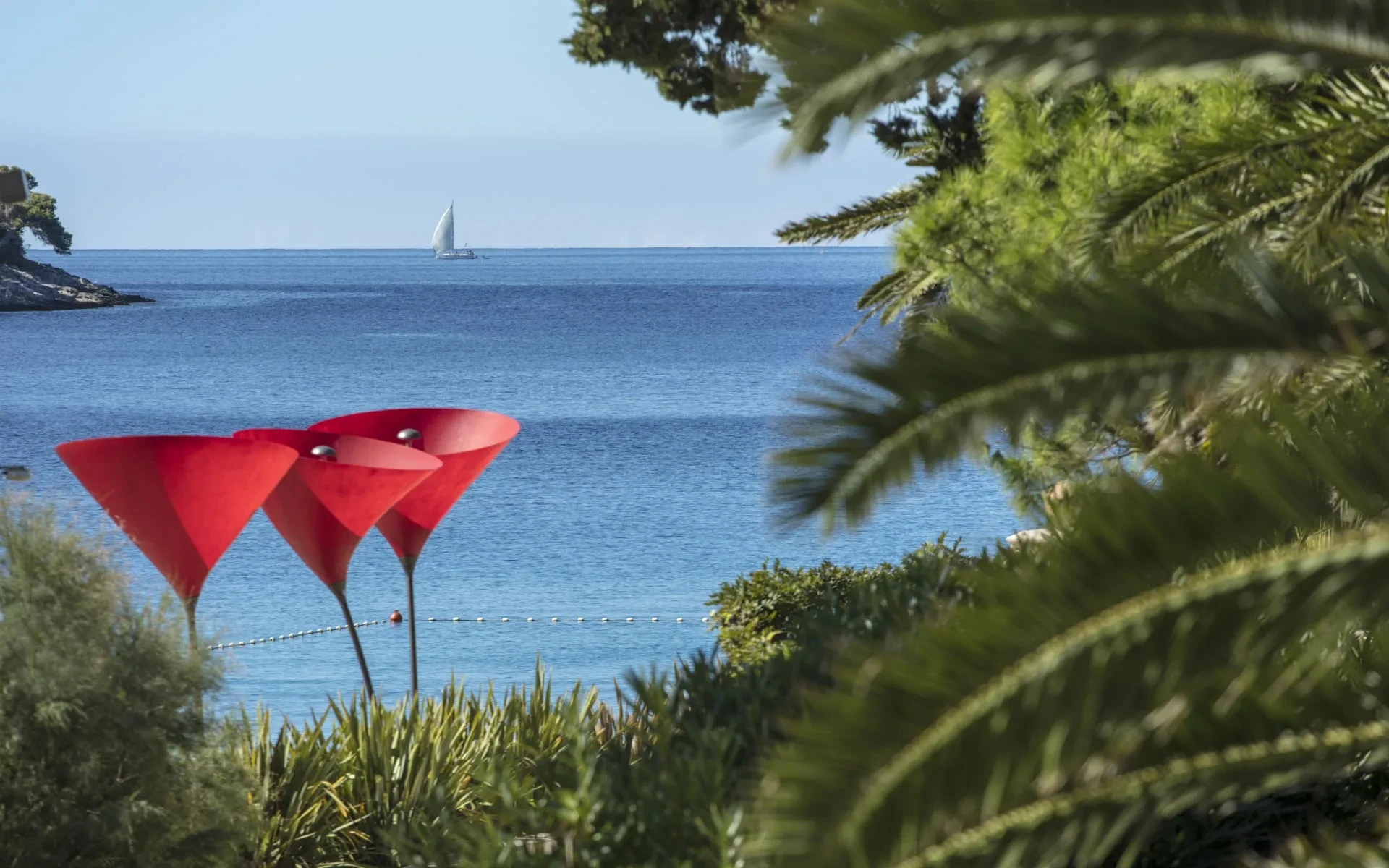 Sea view from luxury family Villa Augusta with wellness