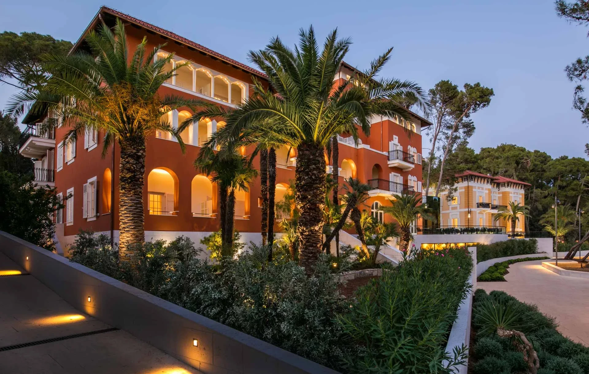 Historic Villa Augusta with staff on vitality island Mali Lošinj