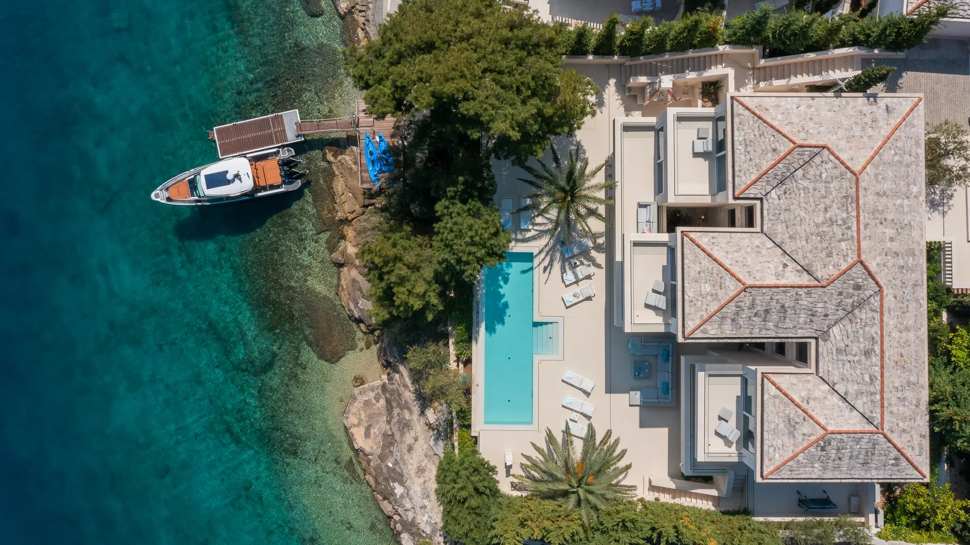 Villa Neptun by Croatia Finest Holidays - waterfront luxury villa with swimming pool on island Brac