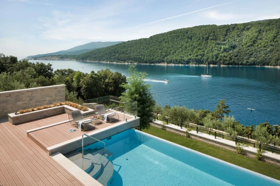 Villa Thalia by Croatia Finest Holidays - waterfront luxury villa with outdoor swimming pool and mediterranean garden in Istra