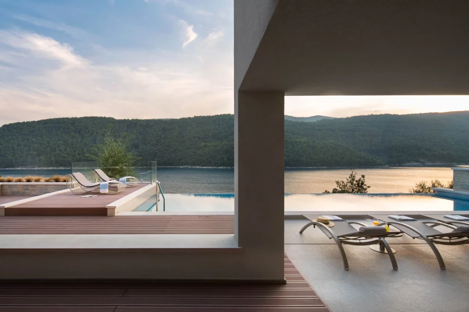 Villa Thalia by Croatia Finest Holidays - waterfront luxury villa with outdoor swimming pool and mediterranean garden in Istra