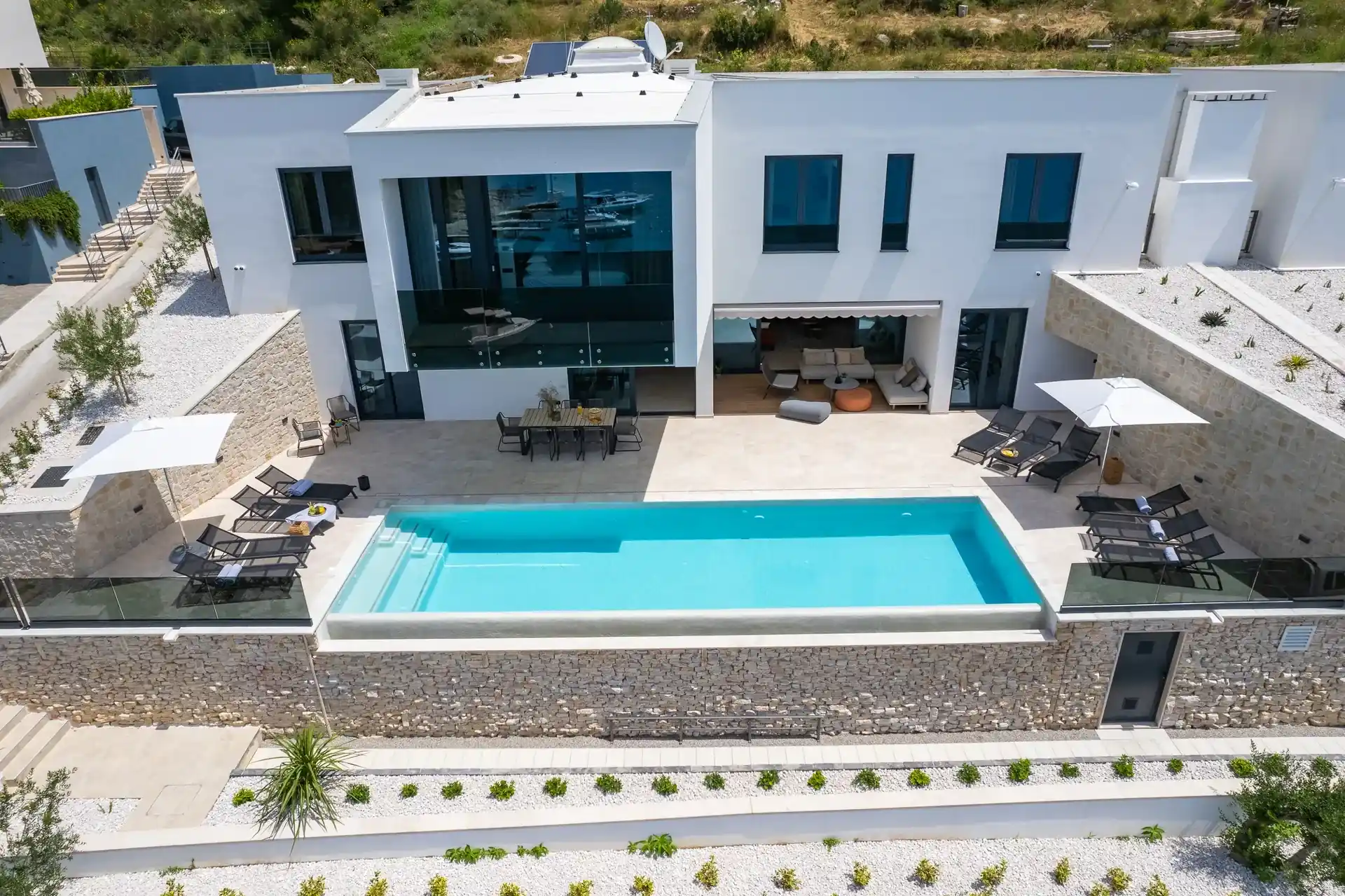 Villa Chiara by Croatia Finest Holidays - seafront luxury villa with outdoor swimming pool in Omis near Split